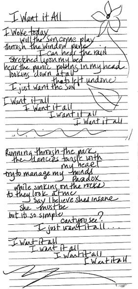 Lyrics to I Want it All